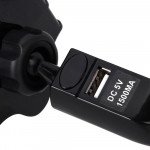 Wholesale Car Mount Holder with USB Charger (Short Black)